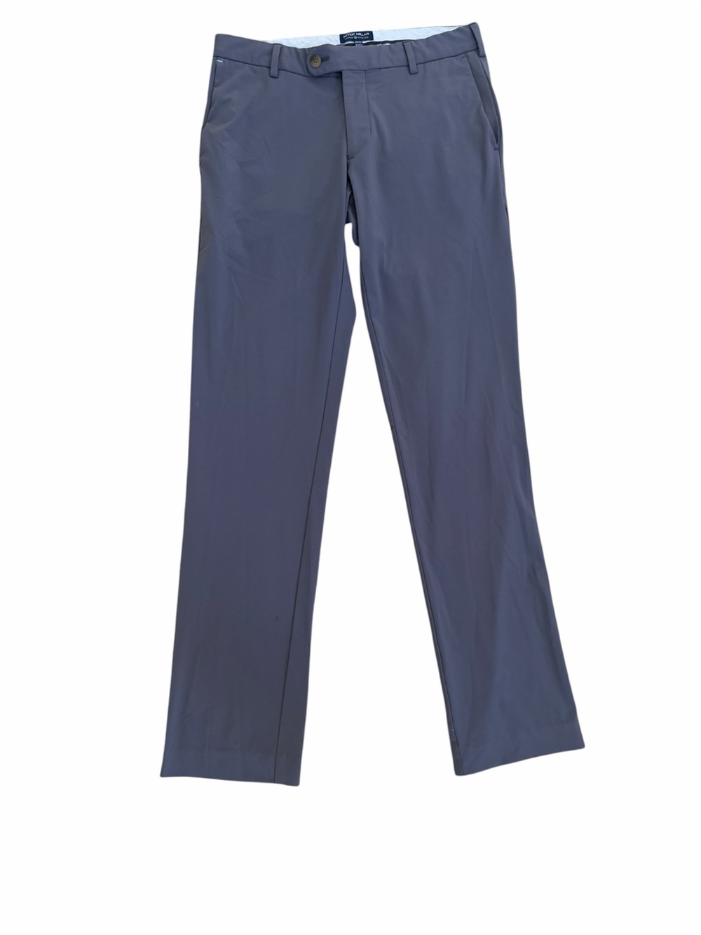Peter Millar Slate Gray Performance Sateen Flat-Front Pants